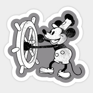 Steamboat Willie - distressed Sticker